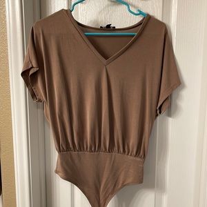 Light brown bodysuit from Express, size XS. Barely worn